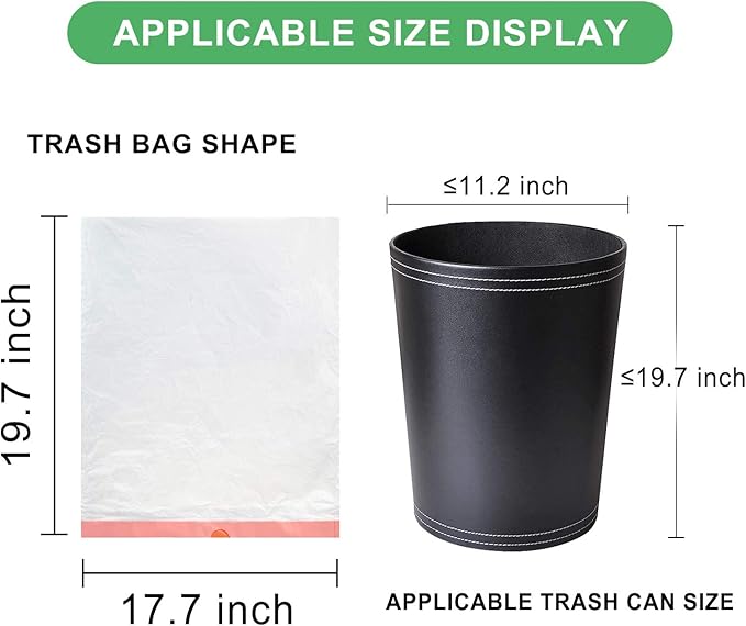 Magesh 4 Gallon Small Drawstring Trash Bags, White (Drawstring-4Gal150)