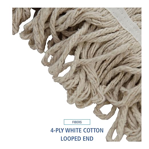 Boardwalk Mop Head, Pro Loop Web/Tailband, Premium Standard Head, Cotton, 32-Oz., White