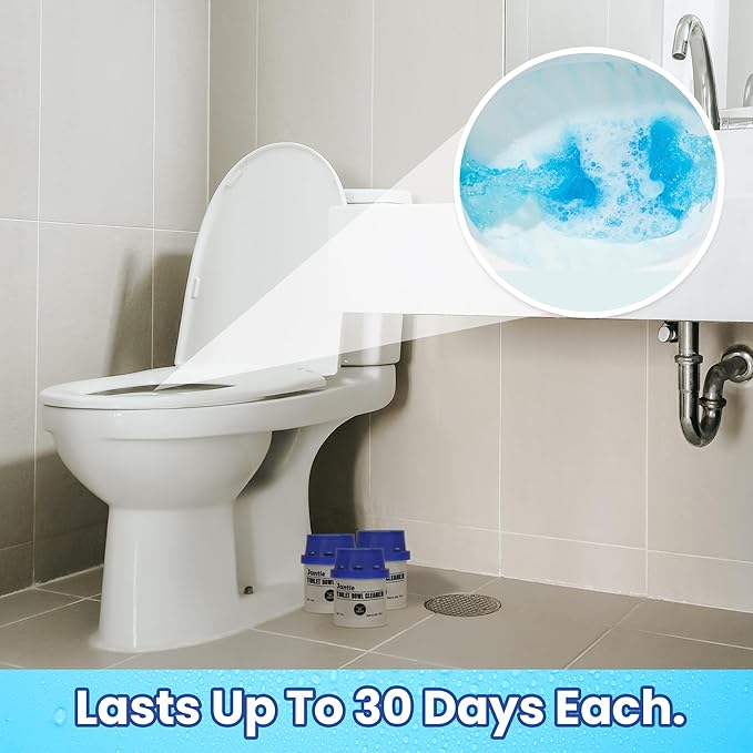 Jantle Toilet Bowl Cleaners, Automatic Toilet Bowl Cleaner Tablets, Long Lasting Toilet Cleaners for Inside The Bowl, In Tank Bowl Cleaner Easy To Use Toilet Tank Cleaner - 6 Months Supply - 6 Pack