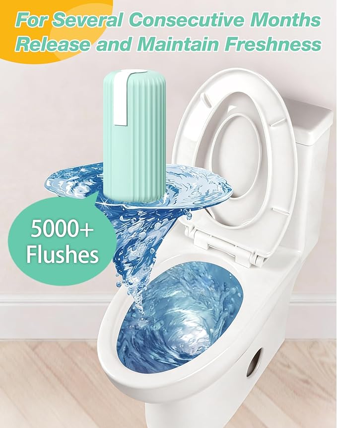 Toilet Cleaner - Hands-Free Automatic Toilet Tank Cleaner - Long-Lasting Hard Water Descaler Septic Safe & Chemical-Free for Home & Commercial Use (1)