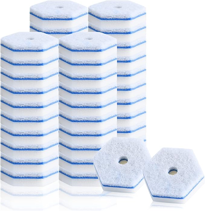FullyClean 40 Counts Disposable Toilet Cleaning Wand Refills Bowl Scrubbers Heads (40)