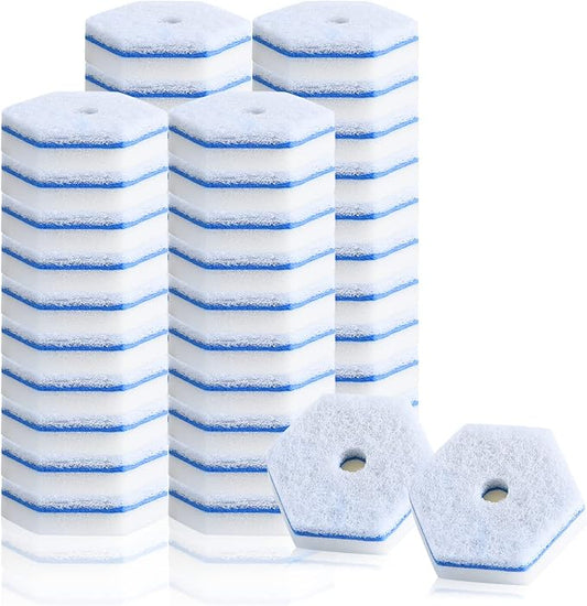 FullyClean 40 Counts Disposable Toilet Cleaning Wand Refills Bowl Scrubbers Heads (40)