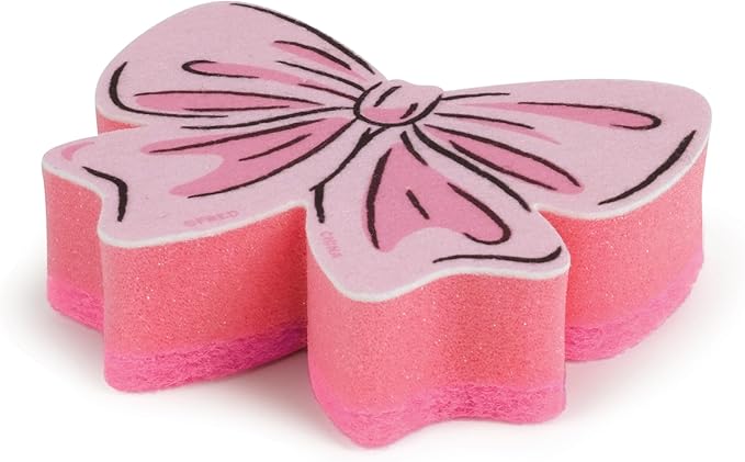 Genuine Fred Tidy Ties Coquette Bow Sponges, Set of 2, Pink and Blue, Durable Layered Sponges, Girly Coquette Kitchen Accessory, Gift-Ready Packaging