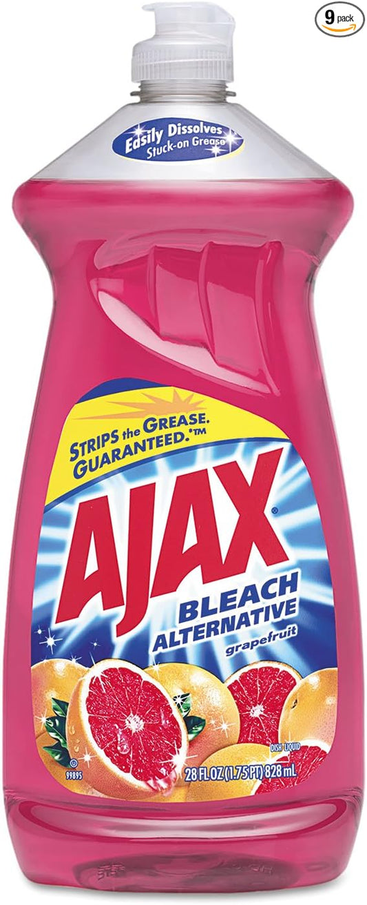 Ajax Bleach Alternative Dish Liquid, Grapefruit, 28 Ounce (Pack of 9)