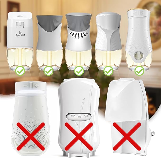 Plug In Air Freshener Refills for Home, Vanilla Scent for Kitchen & Bathroom, Office, 6 Count Plug Refills, Compatible with Air Wick & Glade, Not Include Glade Plus