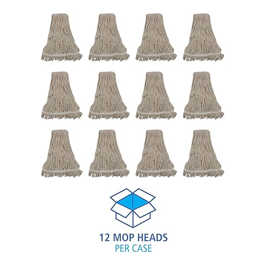 Boardwalk Mop Head, Pro Loop Web/Tailband, Premium Standard Head, Cotton, 32-Oz., White
