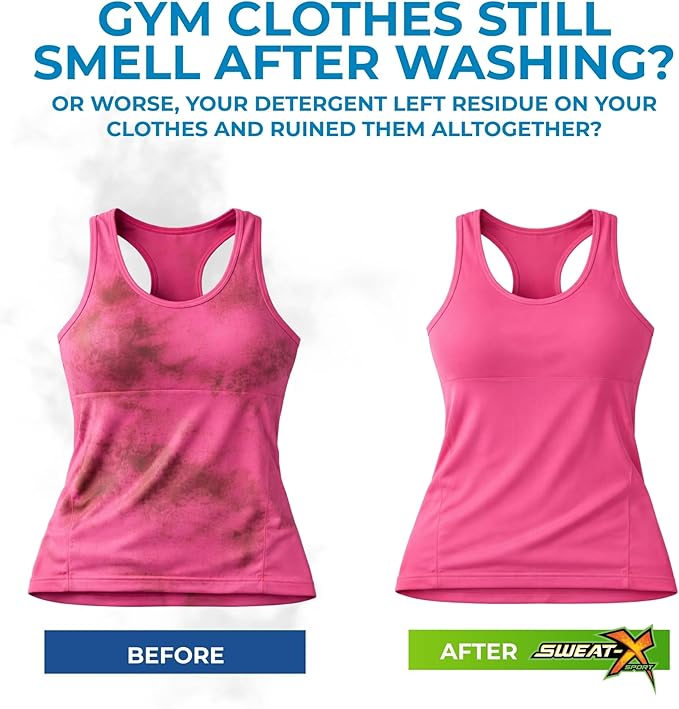 SWEAT X Original Activewear Laundry Detergent Liquid - Natural Washing Detergent for Activewear & Gym Clothes - Non Toxic Laundry Detergent for Sensitive Skin - Concentrated, 45 Loads (1 Bottle)