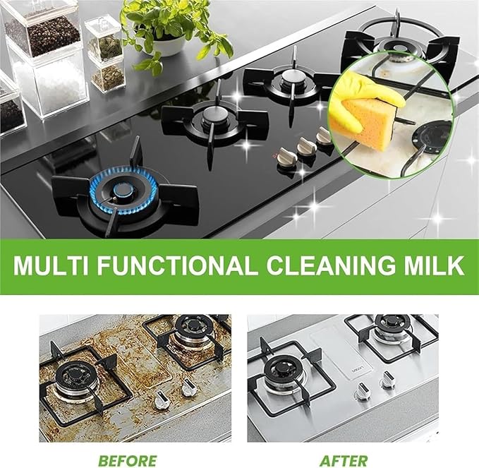 Multifunctional Concentrated Cleansing Lotion,10.6 oz Cleaning Milk House Cleaner,Powerful Effective Cleaner to Heavy Oil Stains,MultiFunctional Cleaning Milk for Household Kitchen (300ML)