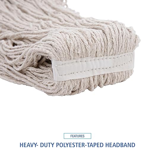 Boardwalk Mop Head, Pro Loop Web/Tailband, Premium Standard Head, Cotton, 32-Oz., White