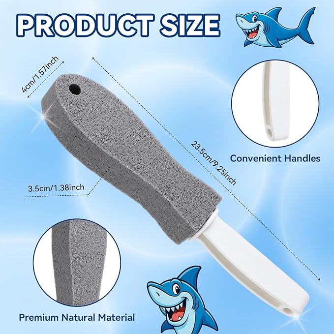 Sieral 20 Pack Pumice Stone with Handles for Bowl Toilet Cleaning, Toilet Pumice Stone Stick for Cleaning Bathroom, Oven, Grills, Tiles, Grout and Pools