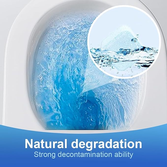 Powerful toilet bowl cleaner tablets, Easy-to-Use Drop-In Tank Cleaner Long-Lasting Freshness, Fresh and elegant for Deep Cleaning (12)
