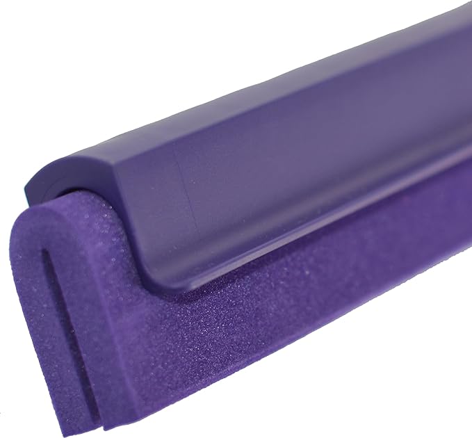SPARTA 4156868 Plastic Double Foam Squeegee, Commercial Squeegee With Durable Contruction For Cleaning, Commercial, Residential, 24 Inches, Purple, (Pack of 6)