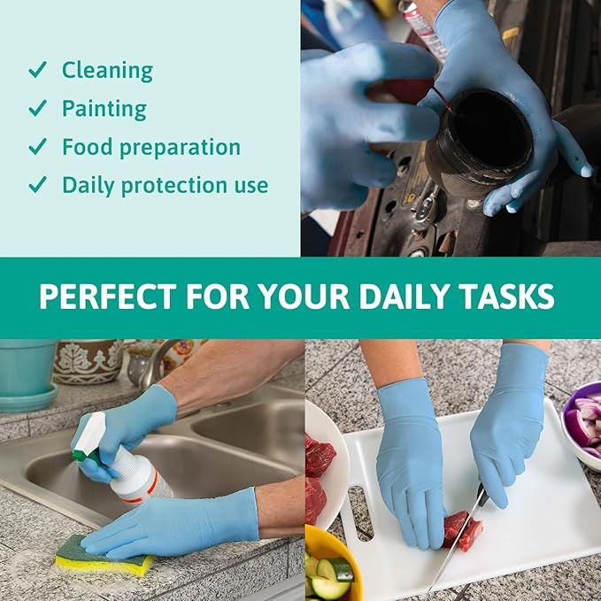Microflex 92-134 Disposable Nitrile Gloves for Cleaning w/Textured Fingertips