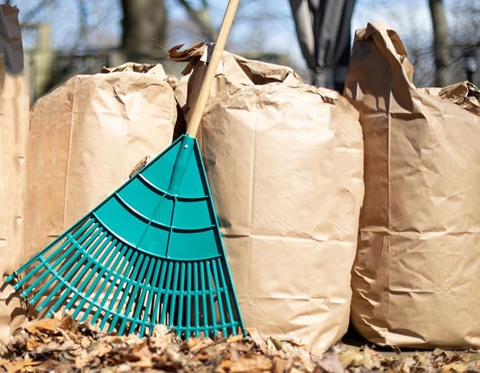 Rocky Mountain Goods Yard Waste Bags - Large 30 Gallon Brown Paper Leaf Bags for Yard/Garden/Lawn - Environmental Friendly - Tear Resistant - Heavy Duty - 2 Ply Self Standing (Pack of 5)