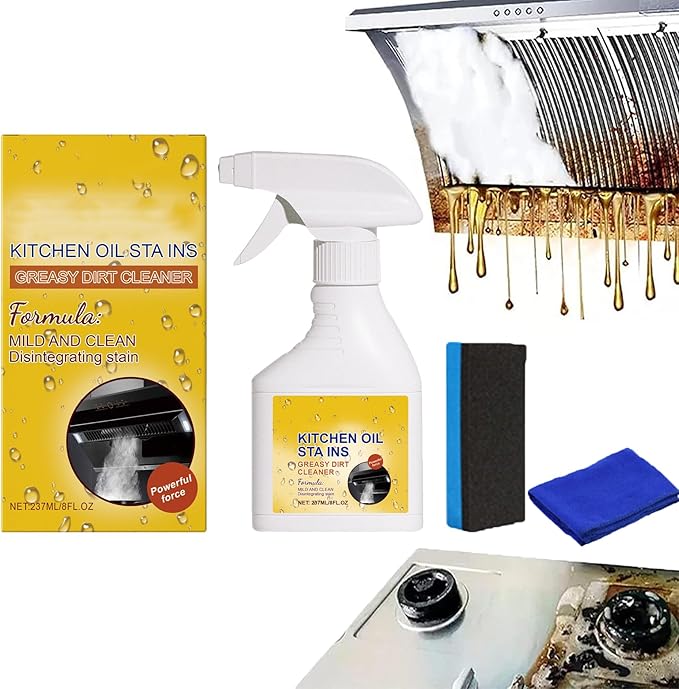 Kitchen Degreaser Spray - 2025 Best Kitchen Spary, Heavy Oil Stain Multi-purpose Cleaner, Effortlessly Eliminate Stubborn Grease&grime (1)
