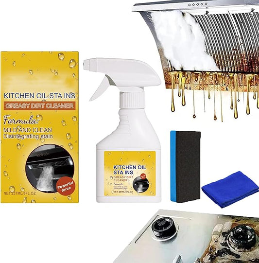 Kitchen Degreaser Spray - 2025 Best Kitchen Spary, Heavy Oil Stain Multi-purpose Cleaner, Effortlessly Eliminate Stubborn Grease&grime (1)