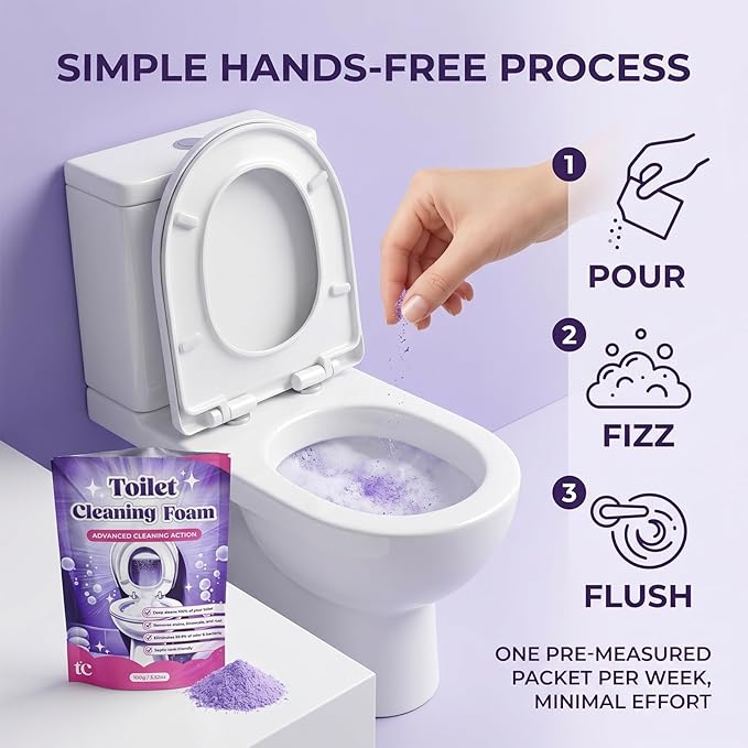 Fizz Clean Toilet Bowl Cleaner, Insta-Action Fizzclean Foam for Sparkling Clean Toilet with Zero Effort, for Busy Families and Homeowners Looking Deep Cleaning (2)