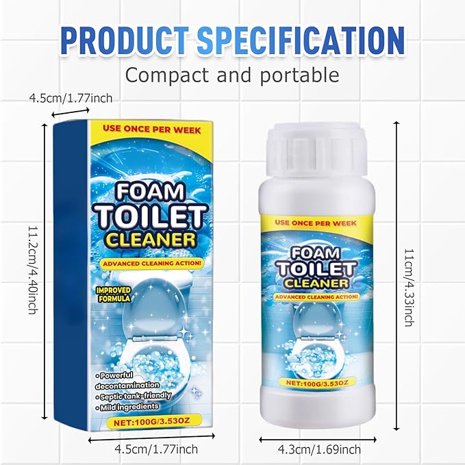 Eadwe Foam Toilet Cleaner, 2026 New Powerful Toilet Bowl Cleaner, Advanced Bathroom Cleaner for Home, Powerful Instant Bowl Cleaners for Toilets Squatting Pans (1)
