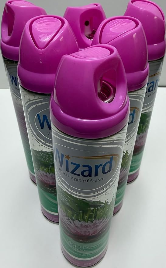 Wizard The Magic of Fresh | Odor Neutralizer & Air Freshener - 10 Oz. Morning mist (Pack of 6) (Packaging May Vary)