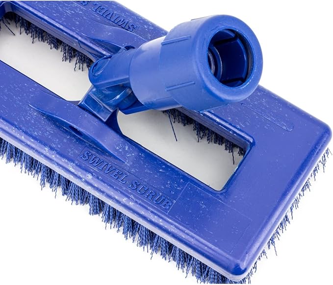 SPARTA 3638831EC14 Polyester Rectangle Scrub Brush, Floor Brush, Cleaning Brush With Swivel Head For Cleaning, 8 Inches, Blue