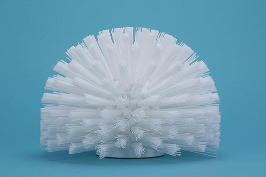SPARTA Industrial Tank Brush Head Pipe Brush Head, Drain Brush with 3/4" Thread Hole (Handle Not Included) for Commercial Use, Plastic, 4.3 Inches, White