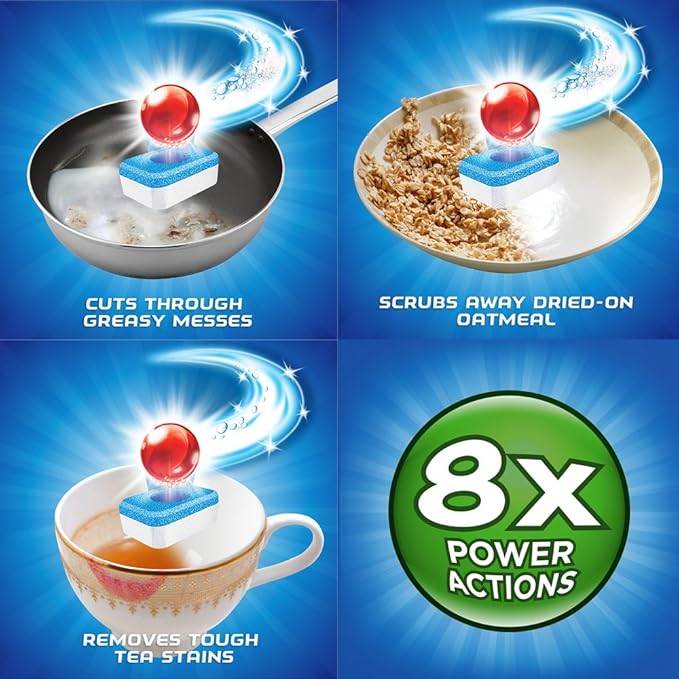 Finish - All in 1-32ct - Dishwasher Detergent - Powerball -Individually Wrapped Dishwashing Tablets - Dish Tabs