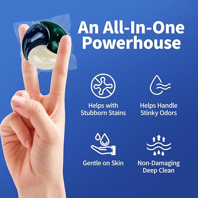 YUCO Pods Laundry Detergent Hypoallergenic, Deep Cleaning Laundry Pods, Powerful 3-in-1 Clean in One Step, Helps to Keep Garment Fresh,Clean,Soft (1 Box of 20 Pod,Net 20g/Pod,Net 400g)