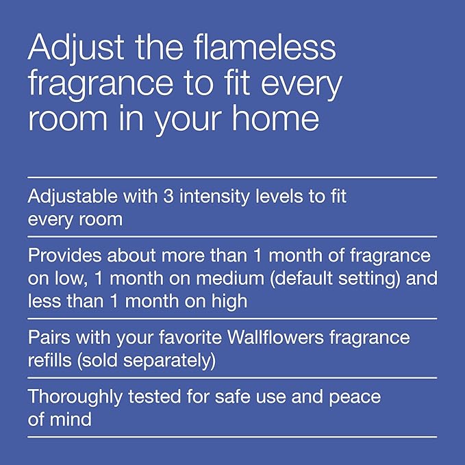 Bath & Body Works Wallflowers Fragrance Plug, White Scent Control, Plug-In Air Freshener Device with 3 Intensity Levels for Bedrooms, Bathrooms & Living Spaces - 1 Pack