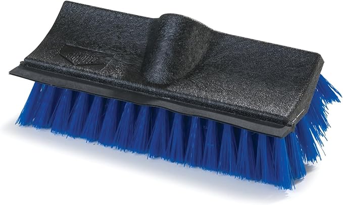 CFS 3619014 Dual Surface Floor Scrub with Rubber Squeegee, 10" Length, Blue