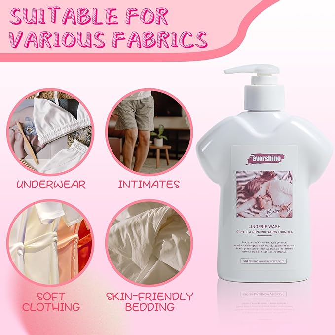 Lingerie Detergent - Double Concentrated, Lady Scented, Delicate Underwear Cleaning Liquid - 10.14 Fl Oz (2, Vanilla)