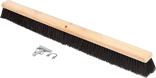 SPARTA Flo-Pac Horsehair-Blend Blend Sweep, Floor Sweep for Cleaning, 36 Inches, Black, (Pack of 6)