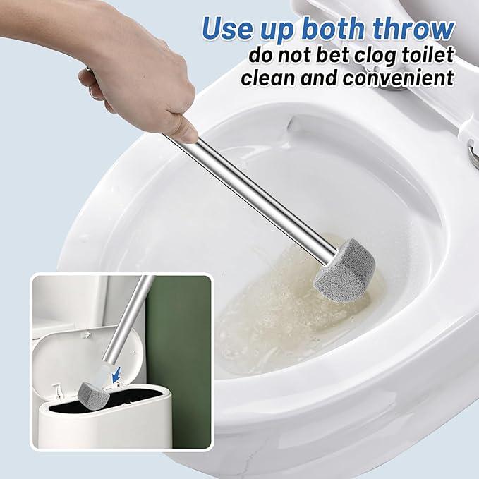 YINGMORE Pumice Stone Toilet Bowl Cleaner with 1Toilet Handle and 7 Cleaning Stone+Extra 10Pack Refills