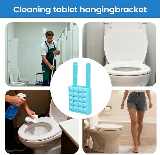 Toilet Tablet Holder for Tank - Adjustable Restroom Accessories, Toilet Bowl Cleaner Tablet Hanger | for Renters Home Hotel Restaurant Dormitory Powder Room Spa Studio Beach House Shopping Mall