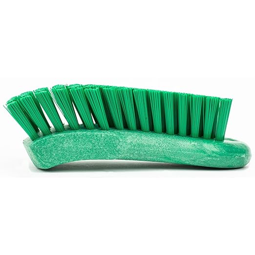 SPARTA Plastic Cutting Board Scrub Brush with Hanging Hole for Washing Cutting Boards, 6 Inches, Green