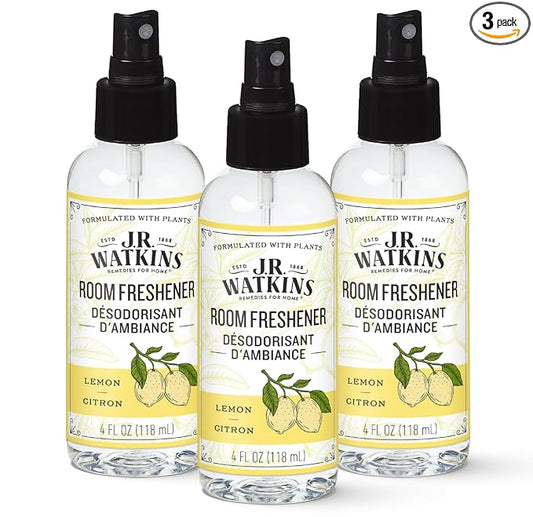J.R. Watkins Room Freshener - Lemon - 4 Fl Oz(Pack of 3)