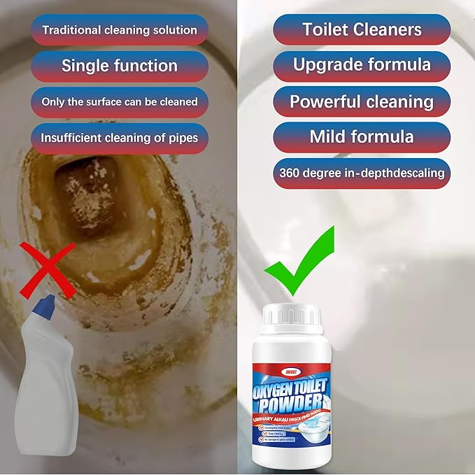 Toilet Bowl Cleaners, Toilet Cleaning, Bathroom Cleaner for Urinals, Washbasins, Tile Walls, 2pcs