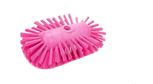SPARTA Tank and Kettle Scrub Brush Heavy-Duty Tile Brush, Color-Coded and Handle Compatible (Sold Separately) for Optimal Access In Spacious Containers, Plastic, 5.5 X 9.5 Inches, Pink