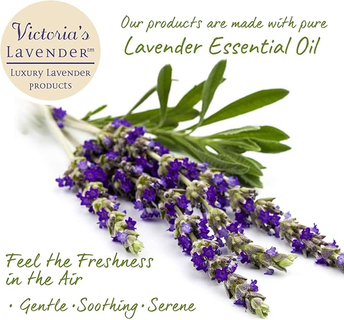 Victoria's Lavender Room Fragrance Spray - Air Freshener & Odor Eliminator - Fir & Lavender Spray - Luxury Essential Oil Scent for Home & Bathroom - Aromatherapy & Stress Relief - 1 Pack, 4 fl oz