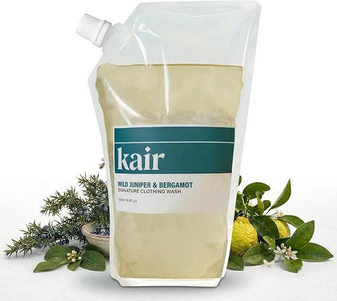 Kair Signature Clothing Wash Refill - Wild Juniper & Bergamot | Plant-Based Laundry Detergent, 16.9 Fl Oz, Vegan, Cruelty-Free, Biodegradable, Deep Cleans & Deodorizes Fabrics