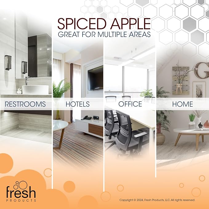 Fresh Products Fall Fragrance variety pack air freshener refill includes 1 ourfreshe and 1 eco-air and 1 eco-air clip in Spiced Apple 3 pack