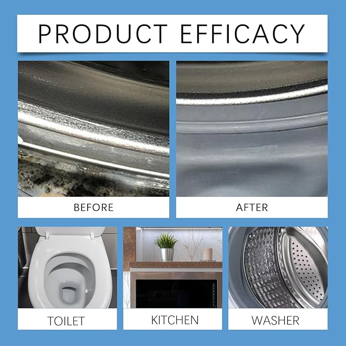 Dirt Stains Remover Gel, Mold-Stain Remover Gel for Washing Machine Bathroom,Front Loader Rubber Grout Cleaner Home Stain Low Odor Removal Gels for Bathroom and Floor Tile,Household Cleaner Gels-100ML