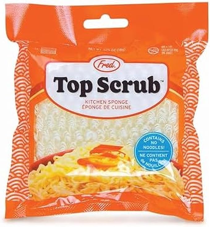 Genuine Fred Top Scrub - Ramen Sponge, Multicolored