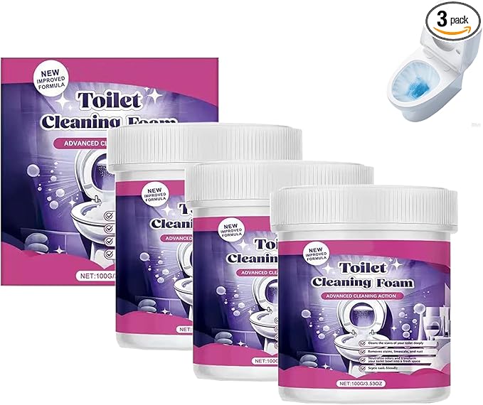 2026 New Toilet Cleaner, Touch Free Foaming Powder, Cleaning Foam, Foam Cleaner, Deep Cleaning, Limescale & Rust Stain Removal for Home & Bathroom (3)