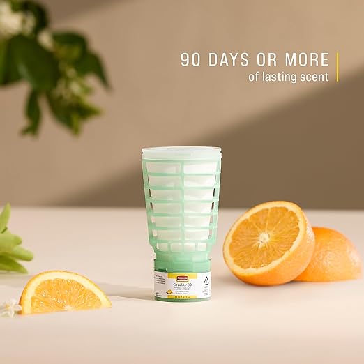 Rubbermaid Commercial Products TCell Air Freshener Refill Citrus Odor Neutralizing Long Lasting Consistent Battery Free for Restrooms in Restaurants/Hotels/Schools/Airports/Offices