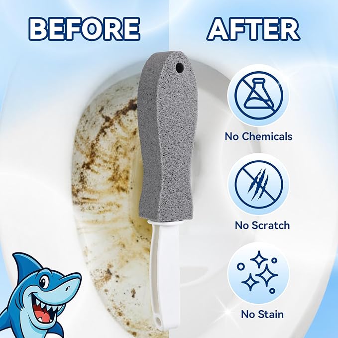 Sieral 20 Pack Pumice Stone with Handles for Bowl Toilet Cleaning, Toilet Pumice Stone Stick for Cleaning Bathroom, Oven, Grills, Tiles, Grout and Pools