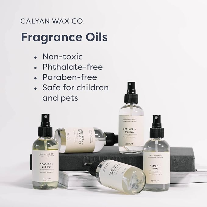 Calyan Wax Co. Evergreen & Eucalyptus Room Spray - Clean Air Freshener - Natural Room Deodorizer - Air Freshener Spray for Home - 4 fl oz