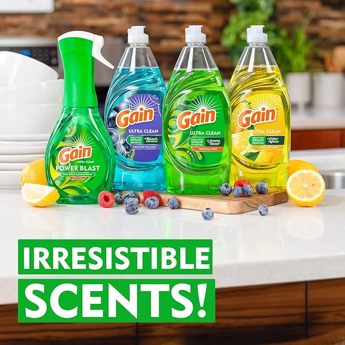 Gain Ultra Liquid Dish Soap, Original Scent, 38 oz. (74346)