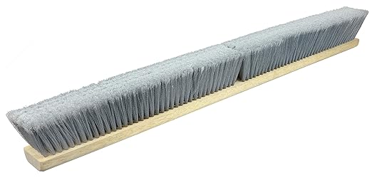 Weiler 42098 36" Fine Sweep Floor Brush, Flagged Silver Polystyrene Fill, Includes Brace