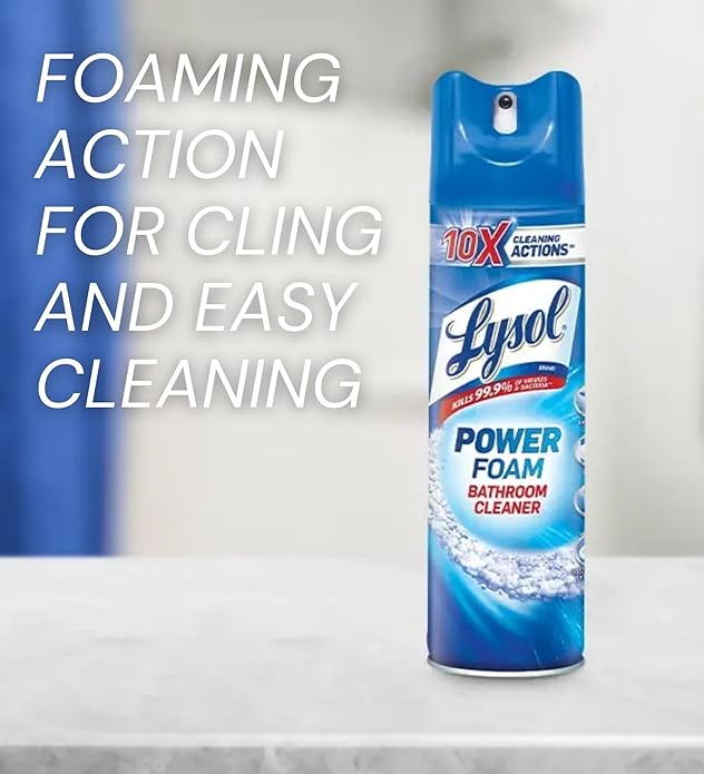 GROVE Power Foam Bathroom Cleaner Spray 24 oz Bundle with Microfiber Cloth - Powerful Foaming Bathroom Cleaner for Soap Scum and Limescale Removal - Leaves Surfaces Sparkling Clean - (3 Items)