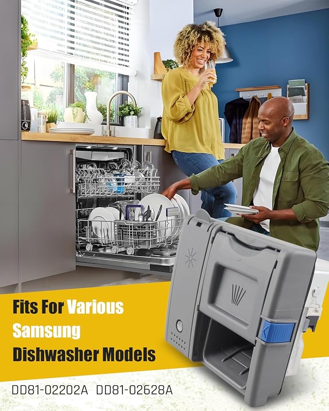 DD81-02628A Dispenser Rinse Aid Fit for Samsung DW80M2020US, DW80R2031US/UG, DW80N3030US/UW/UB, Detergent & Rinse Aid Dispenser Replace DD81-02202A